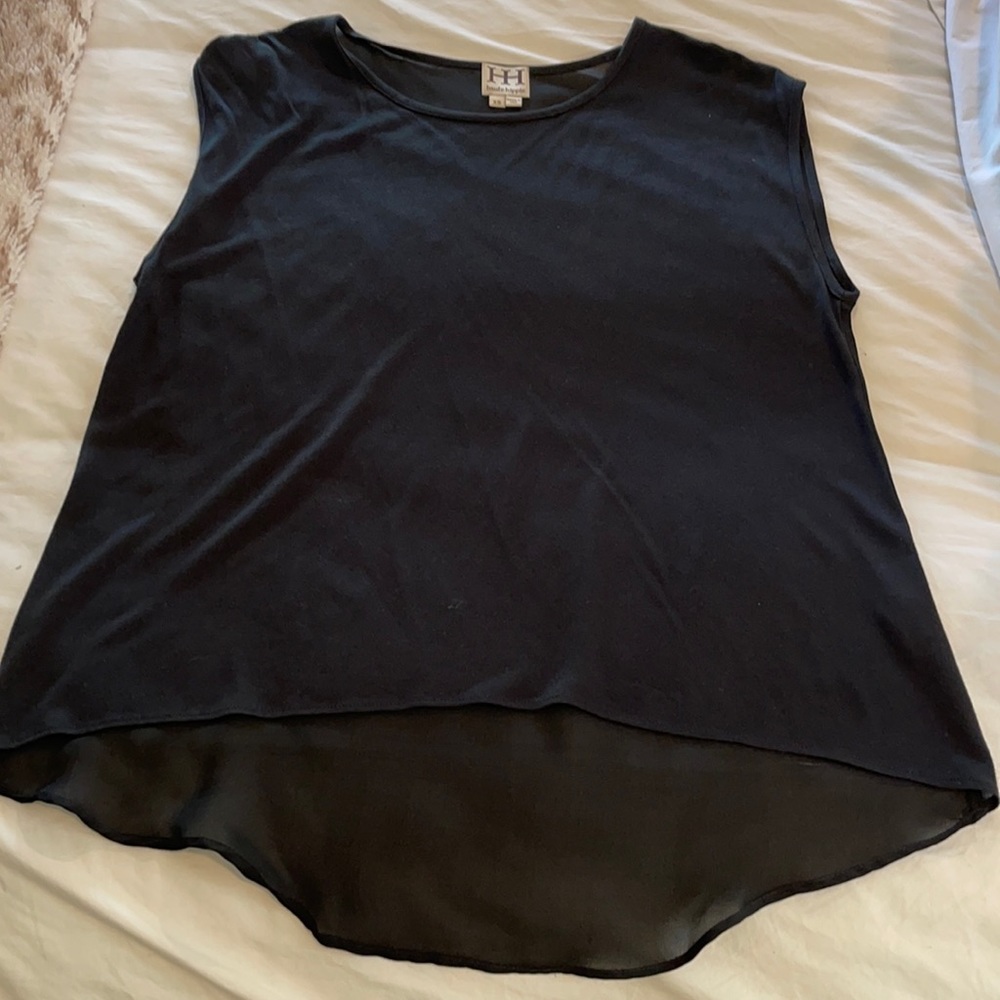 Haute Hippie Silk Black Sleeveless Top XS